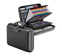 Ysislybin Bolsa Ignifuga, Caja para Documentos de Carcasa Rígida con Cerradura de Combinación Caja de Almacenamiento de Documentación para Documentos Importantes Pasaportes Tarjetas y Certificados