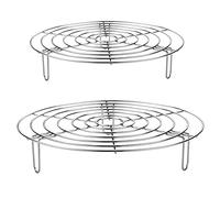 ysister 2 Piezas Estante Inoxidable Vapor, Rejilla para Cocer al Vapor, Rejilla para Huevos al Vapor, para Cocinar Alimentos, 2 Tamaños Rejilla de Vapor Accesorio de Cocina