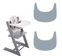 ysister Bandeja de silicona para trona, 2 unidades, para bebés y niños, lavable, antideslizante y resistente a la temperatura, mantel individual para Stokke Tripp Trapp Trapp