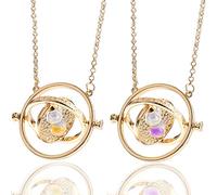 ysister Collar Harry 2 Piezas,Giratiempo funko pop Time Theme Spins,Giratiempo 360 grados,Time Turner Granger,Time Turner Collar Mágico,Colgante Harry niña