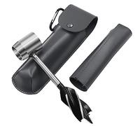 Ysister Herramienta De Supervivencia Manual Con Taladro De Mano Y Estuche De Cuero - Broca De Barrena De Carpintería Para Acampar Al Aire Libre