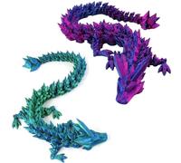 Ysister Huevo Dragón Impreso en 3D - 2 Pezzi Figuras para Coches, Oficinas, Juguete Fidget para Adultos, Niños - Regalos