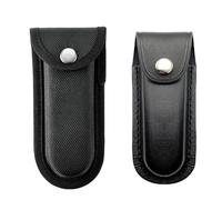 YSJCHEBS 1 Estuche De Cuero para Cuchillos Y 1 Estuche De Nailon para Cuchillos, Funda Protectora para Cuchillos Plegable, Bolsa para Cuchillos Portátil, Accesorios para Cuchillos Plegables