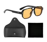 YSJCHEBS 1 Gafas, 1 Caja De Almacenamiento, 1 Paño Para Gafas, Gafas De Sol Para Hombre, Gafas De Sol Cuadradas De Moda, Gafas Clásicas Para Mujer Y Hombre