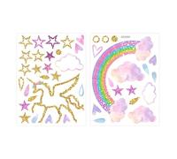 YSJCHEBS 1 Juego De Pegatinas con Tema De Caballo Arcoíris, Pegatinas para Decoración De Ventanas, Pegatinas con Purpurina, Decoraciones para El Hogar