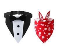 YSJCHEBS 1 Pajarita para Mascotas Y 1 Bufanda Triangular para Mascotas, Toalla De Saliva para Mascotas, Bufanda Triangular Creativa para Mascotas, Decoración para Fiestas De Mascotas