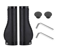 YSJCHEBS 1 Par De Fundas De Cuero para Mangos, 2 Llaves, Puños para Volante De Bicicleta, Puños De Cuero para Bicicleta, Manillar De Bicicleta De Cuero PU, Puños para Manillar De Scooter