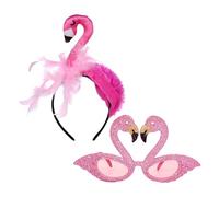 YSJCHEBS 1 Pieza Diadema De Flamenco, 1 Pieza Gafas De Flamenco, Diadema De Flamenco para Mujer, Lindos Accesorios para El Cabello De Felpa, Decoración De Fiesta De Flamenco, Accesorios De Ropa