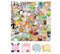 YSJCHEBS 100 Pegatinas De Animales Y 4 Papeles De Notas De Animales, Lindas Pegatinas De Dibujos Animados, Pegatinas De Graffiti para Niños, Pueden Decorar Equipaje, Scooters, Botellas De Agua