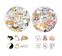 YSJCHEBS 100 Pegatinas De Gatos, Lindas Pegatinas De Dibujos Animados, Pegatinas De Graffiti De Animales, Pegatinas Autoadhesivas Impermeables