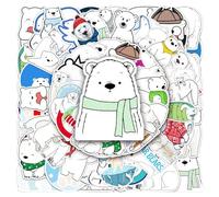 YSJCHEBS 100 Pegatinas De Osos Polares, Bonitas Pegatinas De Dibujos Animados, Pegatinas Interesantes Que Se Pueden Utilizar para Decorar Patinetas, Fundas De Teléfonos Y Equipaje