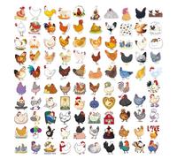 YSJCHEBS 100 Pegatinas De Pollos De Dibujos Animados, Multicolor, Autoadhesivo, Moderno, Decorar Patinetas, Teléfonos Móviles, Equipaje Y Otros Artículos
