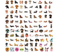 YSJCHEBS 110 Pegatinas De Dibujos Animados De Perro Salchicha - Lindas y Divertidas Para Decorar Guitarra, Cuaderno, Botella De Agua