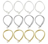 YSJCHEBS 12Pcs Lazos De Cortina con Cuentas, Lazos De Cortina Sin Perforaciones, Lazos De Cortina Simples, Lazos De Cortina Tejidos, Decoración De Interiores, Accesorios para Cortinas