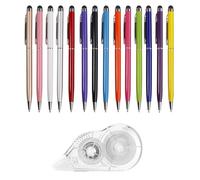 YSJCHEBS 14 Lápices Ópticos Y 1 Cinta Correctora, Bolígrafos Capacitivos para Escribir A Mano, Bolígrafos para Tabletas, Herramientas De Escritura, Bolígrafos Multifuncionales