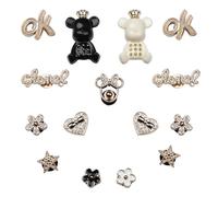 YSJCHEBS 16 Uds. Adornos Para Zapatos De Oso Que Fluye, Dijes Para Cordones, Accesorios De Dibujos Animados Para Zapatos, Decoraciones Para Sandalias De Dibujos Animados