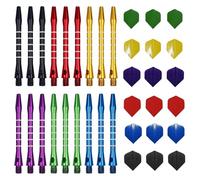 YSJCHEBS 18 Piezas De Ejes De Dardos De Aluminio Y 18 Piezas De Hojas De Dardos, Accesorios para Dardos, Materiales para Dardos De Bricolaje, Accesorios para Entusiastas De Los Dardos