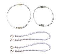 YSJCHEBS 2 Abridores De Bolsas, 2 Cadenas para Bolsas, Cierres para Bolsas, Cierres para Bolsas De Ganchillo, Asas para Bolsas DIY, Accesorios para Bolsas, Cadenas con Cuentas