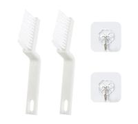 YSJCHEBS 2 Cepillos De Limpieza De Lechada, 2 Ganchos Transparentes, Cepillo De Limpieza Multifuncional, Cepillo Reutilizable, Herramienta De Limpieza De Pisos De Baño