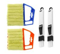 YSJCHEBS 2 Cepillos para Persianas, 2 Cepillos para Rincones, Herramientas De Limpieza para Persianas, Cepillo para Quitar El Polvo, Cepillo De Limpieza Reutilizable