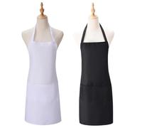 YSJCHEBS 2 Delantales, Delantales Resistentes Al Aceite, Delantales Sencillos, Delantales De Cocina, Delantales para Tareas Domésticas, Accesorios De Cocina