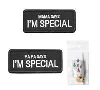 YSJCHEBS 2 Parches Bordados Y 1 Herramienta De Costura Portátil, Parches Termoadhesivos, Accesorios De Costura, Parches De Reparación De Ropa, Adecuados para Ropa, Mochilas, Sombreros, Etc.