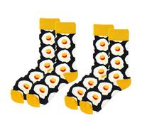 YSJCHEBS 2 Pares De Calcetines De Huevo Escalfado, Divertidos E Inusuales - Regalos Para Amigos, Navidad - Para Hombres Y Mujeres