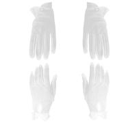 YSJCHEBS 2 Pares De Guantes De Malla, Guantes De Malla Con Lazo, Guantes De Perlas, Guantes De Encaje Para Novia, Guantes Elegantes Para Fiesta De Té, Guantes De Ópera, Guantes De Baile