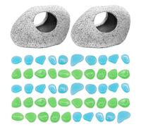 YSJCHEBS 2 Piezas De Paisajismo para Acuarios, 1 Bolsa De Piedras Luminosas, Decoraciones para Acuarios, Decoración para Acuarios, Accesorios para Acuarios, Pequeños Adornos para Acuarios