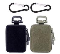 YSJCHEBS 2 Uds Bolsa De Almacenamiento Médico, 2 Uds Mosquetón, Mini Bolsa, Billetera Táctica, Mini Caja De Almacenamiento, Equipo Táctico, Bolsa Tipo Billetera