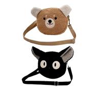 YSJCHEBS 2 Uds Bolso De Hombro De Felpa, Bolso De Hombro De Dibujos Animados, Bolso De Hombro Para Niñas, Bolso De Hombro Lindo, Accesorios De Ropa