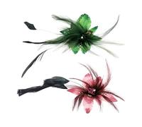 YSJCHEBS 2 Unidades De Ramillete De Plumas, Ramillete Elegante, Ramillete Clásico De Moda, Accesorios De Vestir, Adecuado Para Bodas, Fiestas, Bailes, Etc.