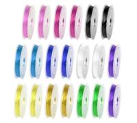 YSJCHEBS 20 Rollos De Cuerda Elástica, Cuerda para Hacer Joyas, Cuerda Trenzada A Mano, Accesorios De Joyería DIY, Cuerda Elástica para Pulsera, Fabricación Artesanal De Bricolaje