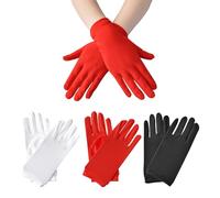 YSJCHEBS 3 Pares De Guantes Elásticos, Guantes De Etiqueta, Guantes De Rendimiento, Guantes De Baile, Guantes Simples, Accesorios De Ropa