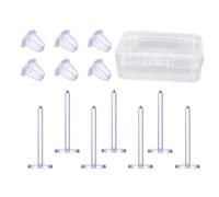 YSJCHEBS 300 Juegos De Tapones para Los Oídos Planos, 1 Caja De Almacenamiento, Pendientes De Silicona, Pendientes De Silicona, Pendientes Transparentes, Piercings Transparentes