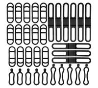 YSJCHEBS 34 Piezas Bandas De Luz Trasera De Bicicleta, Bandas De Silicona para Luz De Bicicleta, Bandas De Fijación De Luz De Bicicleta, Bandas De Goma, Accesorios De Luz Trasera De Bicicleta