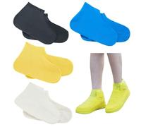 YSJCHEBS 4 Pares De Botas De Lluvia, Cubrezapatos Impermeables, Zapatos De Protección Contra La Lluvia, Cubrezapatos De Silicona Impermeables, Cubrezapatos Para La Lluvia, Cubrezapatos Reutilizables