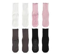 YSJCHEBS 4 Pares De Calcetines De Encaje, Calcetines De Mujer, Calcetines Antideslizantes, Calcetines Deportivos De Algodón, Calcetines De Suelo, Calcetines Suaves Y Transpirables