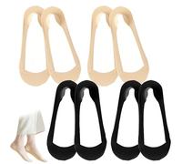 YSJCHEBS 4 Pares De Calcetines De Mujer, Calcetines Antideslizantes De Mujer, Calcetines Finos De Mujer, Calcetines De Algodón Transpirable, Calcetines De Malla De Mujer, Calcetines Elásticos Suaves