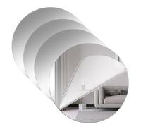 YSJCHEBS 4 Uds. Pegatinas De Pared De Espejo Redondo Decoración del Hogar Espejo Acrílico Autoadhesivo Decoración Creativa Decoración De Escritorio