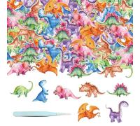 YSJCHEBS 50 Piezas De Decoraciones para Pasteles De Dinosaurio Y Pinzas De 1 Pieza, Decoraciones para Pasteles De Postre, Decoraciones Creativas para Pasteles, Suministros para Fiestas