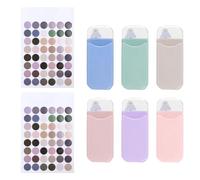 YSJCHEBS 6 Piezas Rodillos Adhesivos, 96 Piezas Pegatinas Decorativas De Puntos, Rodillo De Cinta Adhesiva De Doble Cara, Rodillo Autoadhesivo De Doble Cara, Cinta Adhesiva Creativa Hecha A Mano