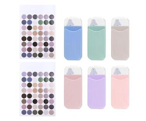 YSJCHEBS 6 Piezas Rodillos Adhesivos, 96 Piezas Pegatinas Decorativas De Puntos, Rodillo De Cinta Adhesiva De Doble Cara, Rodillo Autoadhesivo De Doble Cara, Cinta Adhesiva Creativa Hecha A Mano