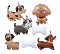 YSJCHEBS 7 Uds. De Globos con Temática De Perros, Lindos Globos para Perros, Globos De Animales Creativos, Globos De Decoración para Fiestas, Juguetes Inflables para Niños