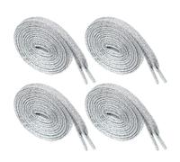 YSJCHEBS 8 Cordones Plateados Con Purpurina, Cordones Para Zapatillas Para Niños, Cordones Elásticos, Cordones Planos Con Purpurina, Adecuados Para Zapatillas, Zapatos Planos (120 Cm)