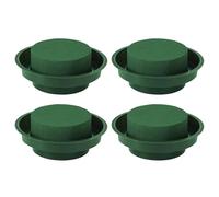 YSJCHEBS Bandejas De Espuma Floral De 4 Piezas, Bases Redondas De Espuma Floral Húmedas Y Secas, Juego De Arreglos Florales De Bricolaje, Suministros De Flores, Decoración De Mesa