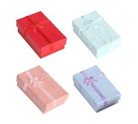 YSJCHEBS Caja De Almacenamiento Cuadrada Para Collares, Caja De Regalo Para Collares, Caja De Regalo Simple, Accesorios Para Embalaje De Joyería, 4 Uds.