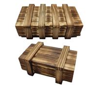 YSJCHEBS Caja De Rompecabezas De Madera De 2 Piezas, Caja De Notas De Rompecabezas para Niños, Caja De Regalo Creativa De Billetes, Caja De Almacenamiento De Regalo De Dinero