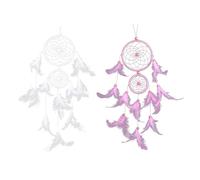 YSJCHEBS Colgantes De Atrapasueños De 2 Piezas, Atrapasueños De Pared, Atrapasueños Decorativos, Atrapasueños De Encaje, Colgantes De Campanas De Viento, Decoraciones De Dormitorio