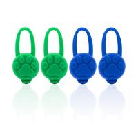 YSJCHEBS Etiqueta Luminosa De Silicona para Collar De Mascota, Equipo De Viaje Nocturno, Accesorios, 4 Uds.
